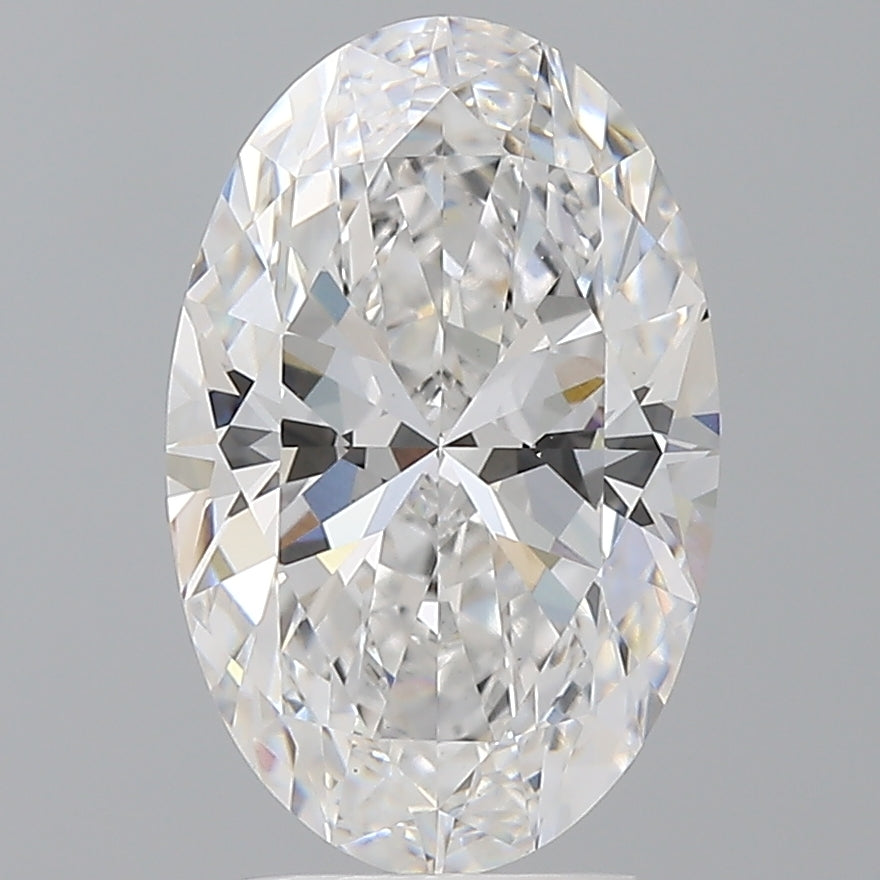 3.55 Carat Oval Shaped, Ideal Cut, E Color, VVS2 Clarity, IGI Certified Lab Grown Diamond
