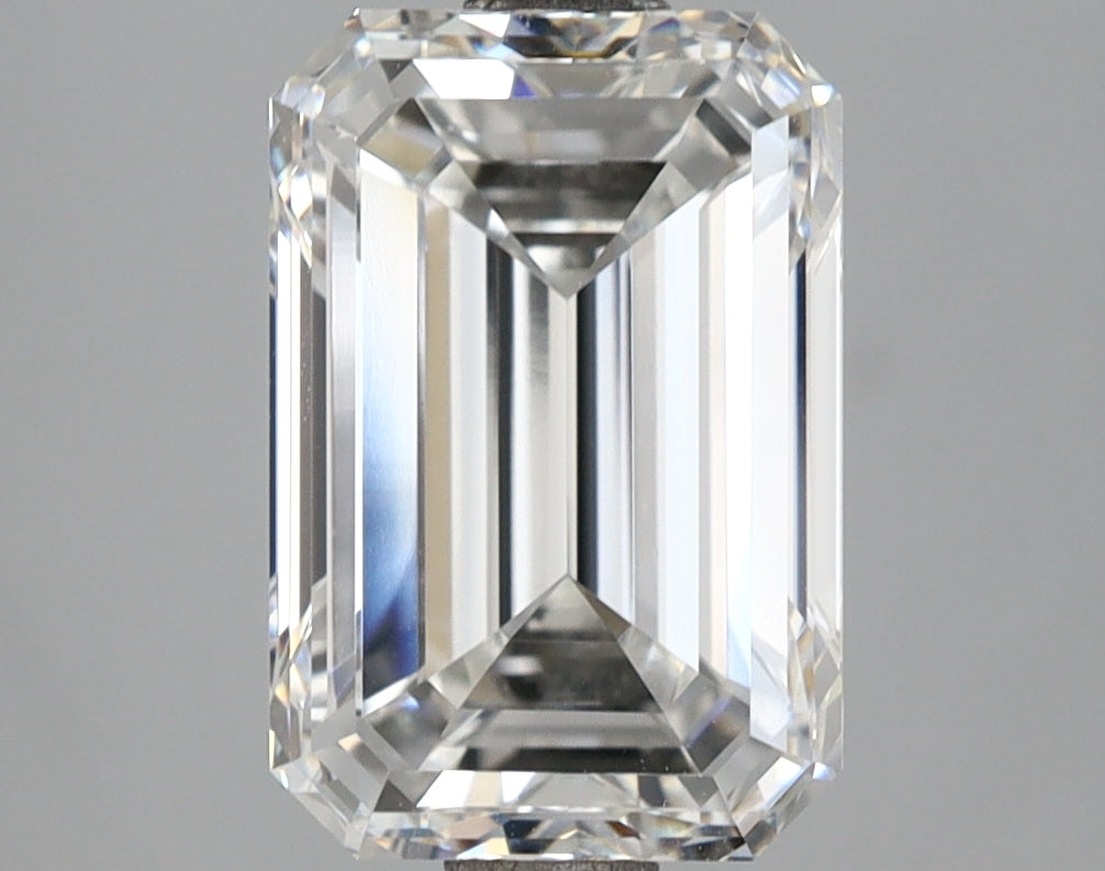 3.75 Carat Emerald Shaped, Excellent Cut, D Color, VVS2 Clarity, IGI Certified Lab Grown Diamond