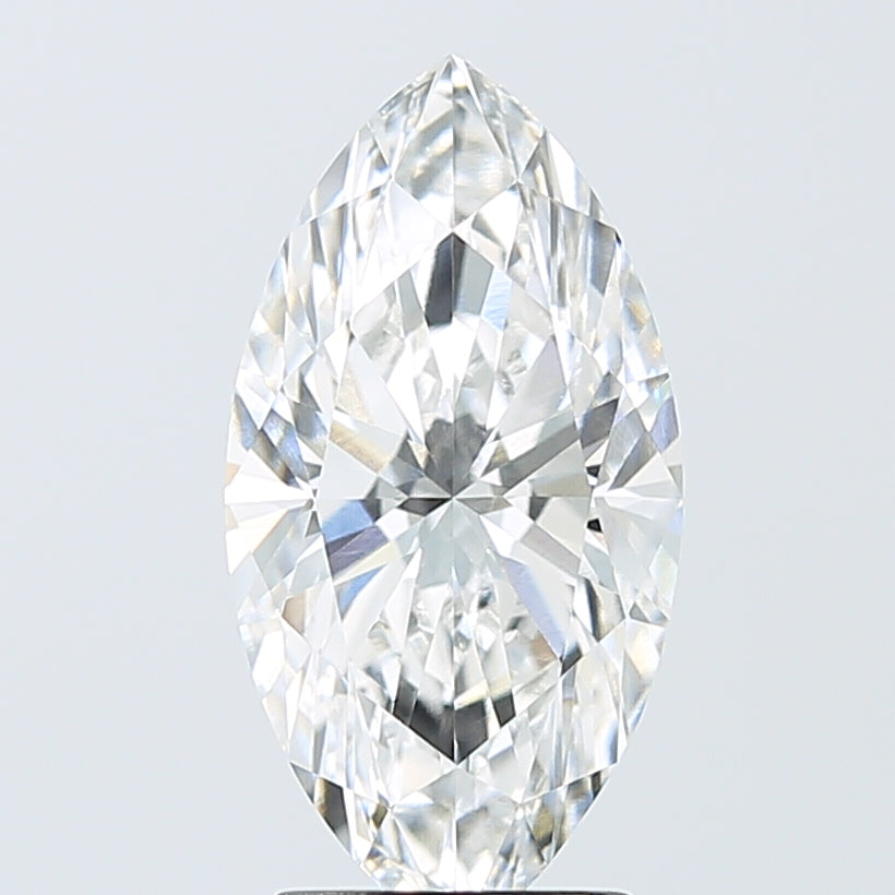 3.02 Carat Marquise Shaped, Ideal Cut, F Color, VVS2 Clarity, IGI Certified Lab Grown Diamond