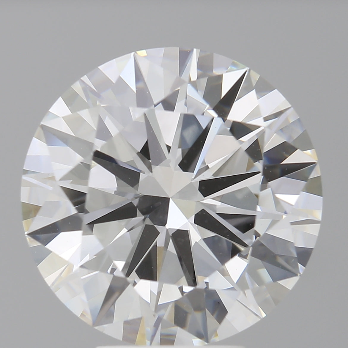 6.03 Carat Round Shaped, Excellent Cut, F Color, VVS2 Clarity, IGI Certified Lab Grown Diamond