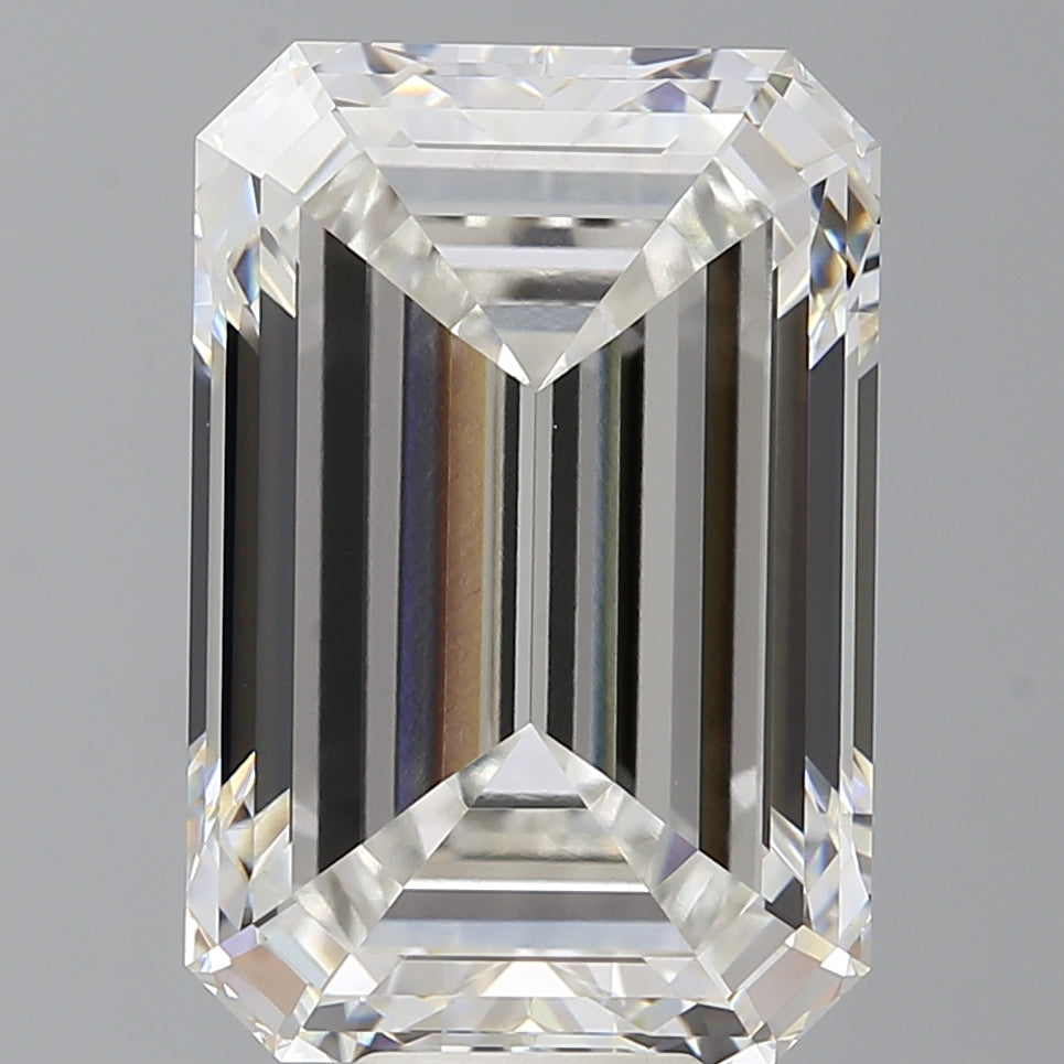12.54 Carat Emerald Shaped, Ideal Cut, F Color, VVS2 Clarity, IGI Certified Lab Grown Diamond