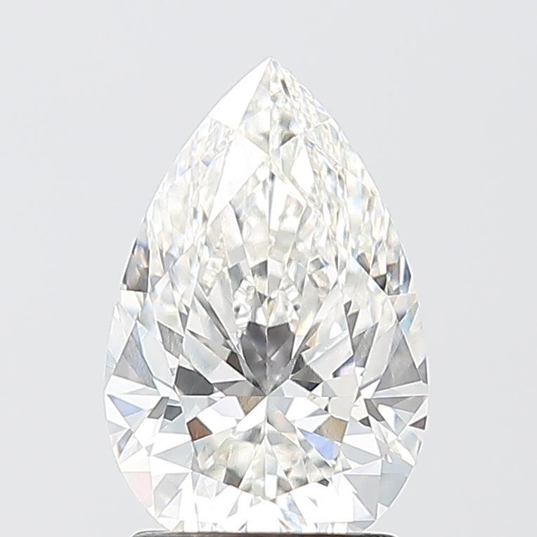2.07 Carat Pear Shaped, Excellent Cut, G Color, VVS2 Clarity, IGI Certified Lab Grown Diamond