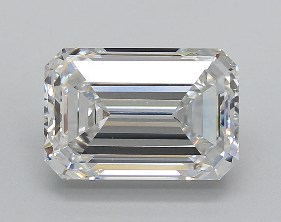 3.02 Carat Emerald Shaped, Excellent Cut, E Color, VVS2 Clarity, IGI Certified Lab Grown Diamond