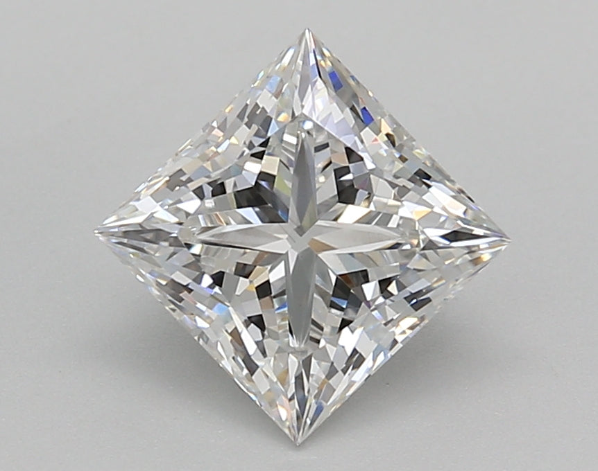 1.86 Carat Princess Shaped, Excellent Cut, E Color, VVS2 Clarity, IGI Certified Lab Grown Diamond