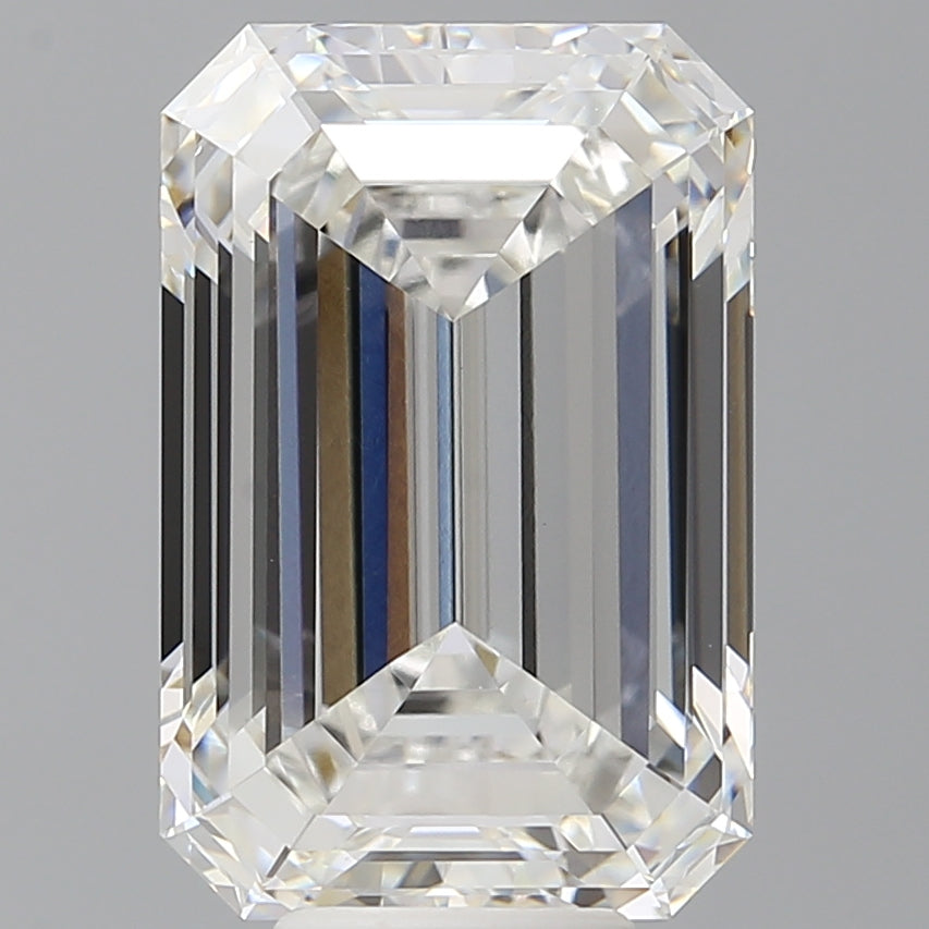 8.59 Carat Emerald Shaped, Ideal Cut, F Color, VVS2 Clarity, IGI Certified Lab Grown Diamond