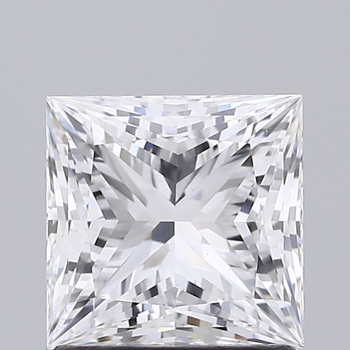 1.52 Carat Princess Shaped, Ideal Cut, E Color, VVS2 Clarity, IGI Certified Lab Grown Diamond