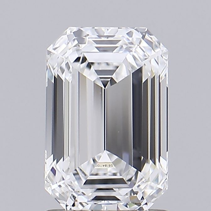 1.33 Carat Emerald Shaped, Ideal Cut, D Color, IF Clarity, IGI Certified Lab Grown Diamond
