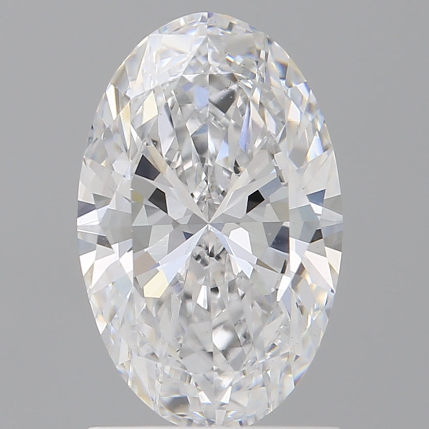1.51 Carat Oval Shaped, Ideal Cut, D Color, VS1 Clarity, IGI Certified Lab Grown Diamond