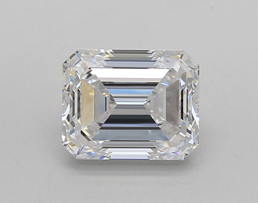 1.50 Carat Emerald Shaped, Ideal Cut, D Color, VS1 Clarity, IGI Certified Lab Grown Diamond