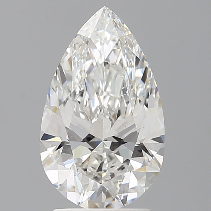 2.55 Carat Pear Shaped, Ideal Cut, F Color, VS1 Clarity, IGI Certified Lab Grown Diamond