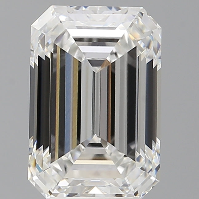 4.04 Carat Emerald Shaped, Ideal Cut, E Color, VVS2 Clarity, IGI Certified Lab Grown Diamond