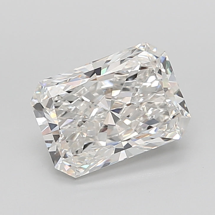 4.05 Carat Radiant Shaped, Ideal Cut, F Color, VVS2 Clarity, IGI Certified Lab Grown Diamond