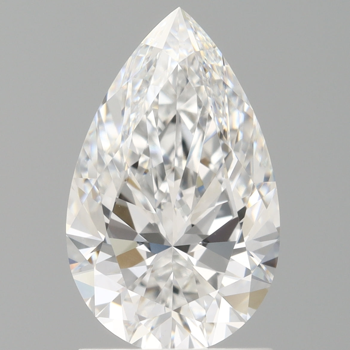 1.60 Carat Pear Shaped, Ideal Cut, E Color, VVS2 Clarity, IGI Certified Lab Grown Diamond