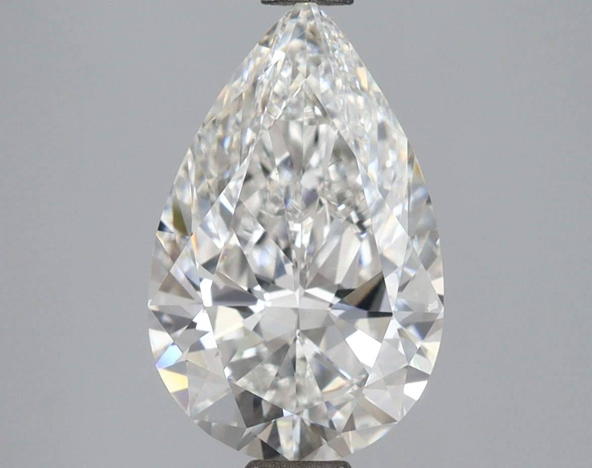 3.10 Carat Pear Shaped, Ideal Cut, F Color, VVS2 Clarity, IGI Certified Lab Grown Diamond