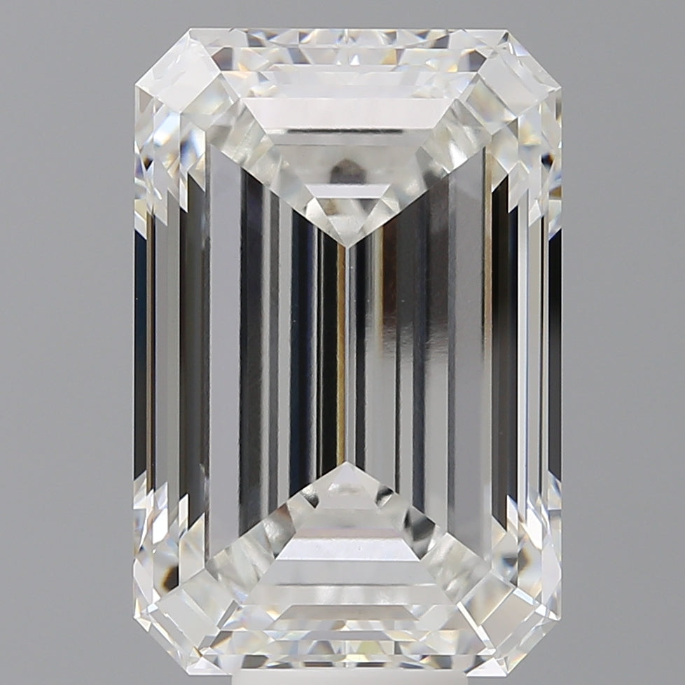 12.58 Carat Emerald Shaped, Ideal Cut, F Color, VS1 Clarity, IGI Certified Lab Grown Diamond