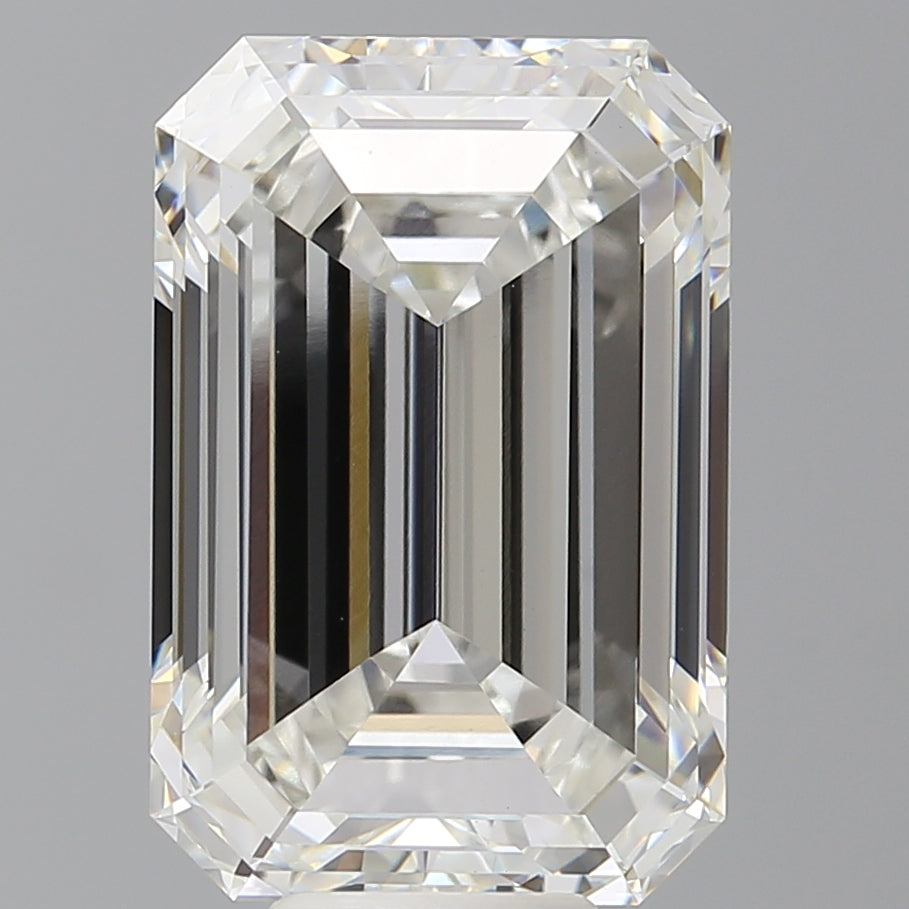 10.10 Carat Emerald Shaped, Ideal Cut, F Color, VVS2 Clarity, IGI Certified Lab Grown Diamond