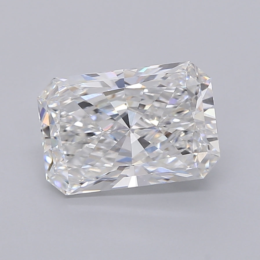 3.03 Carat Radiant Shaped, Ideal Cut, E Color, VVS2 Clarity, IGI Certified Lab Grown Diamond