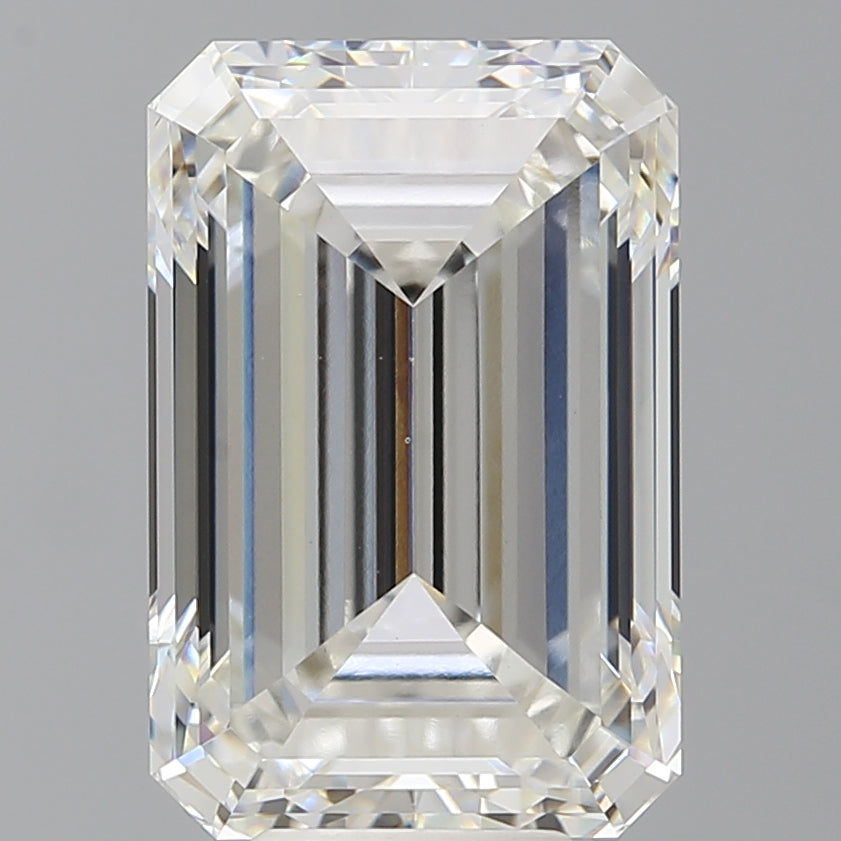 8.42 Carat Emerald Shaped, Excellent Cut, F Color, VVS2 Clarity, IGI Certified Lab Grown Diamond