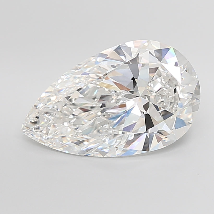 10.04 Carat Pear Shaped, Ideal Cut, F Color, VVS2 Clarity, IGI Certified Lab Grown Diamond