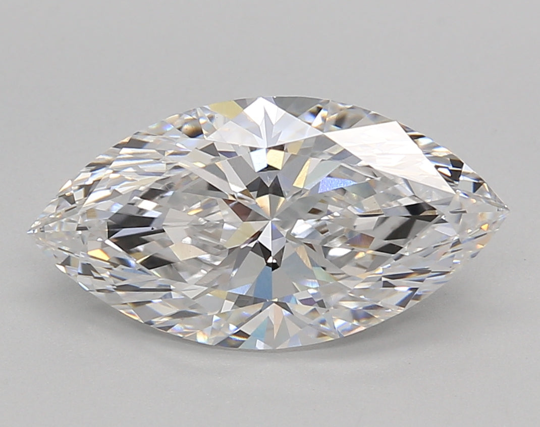 3.02 Carat Marquise Shaped, Excellent Cut, D Color, VS1 Clarity, IGI Certified Lab Grown Diamond