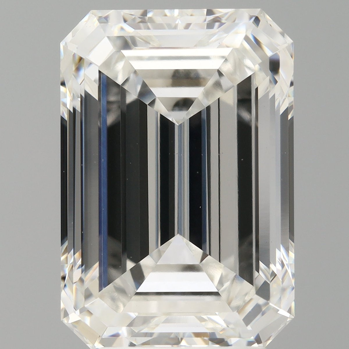 5.05 Carat Emerald Shaped, Ideal Cut, F Color, VVS2 Clarity, IGI Certified Lab Grown Diamond
