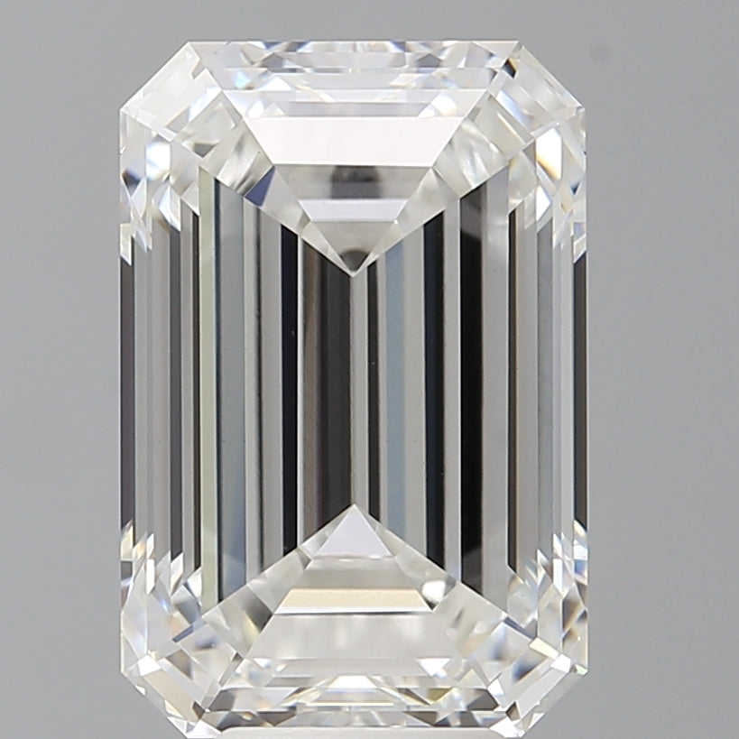 7.58 Carat Emerald Shaped, Ideal Cut, E Color, VVS2 Clarity, IGI Certified Lab Grown Diamond