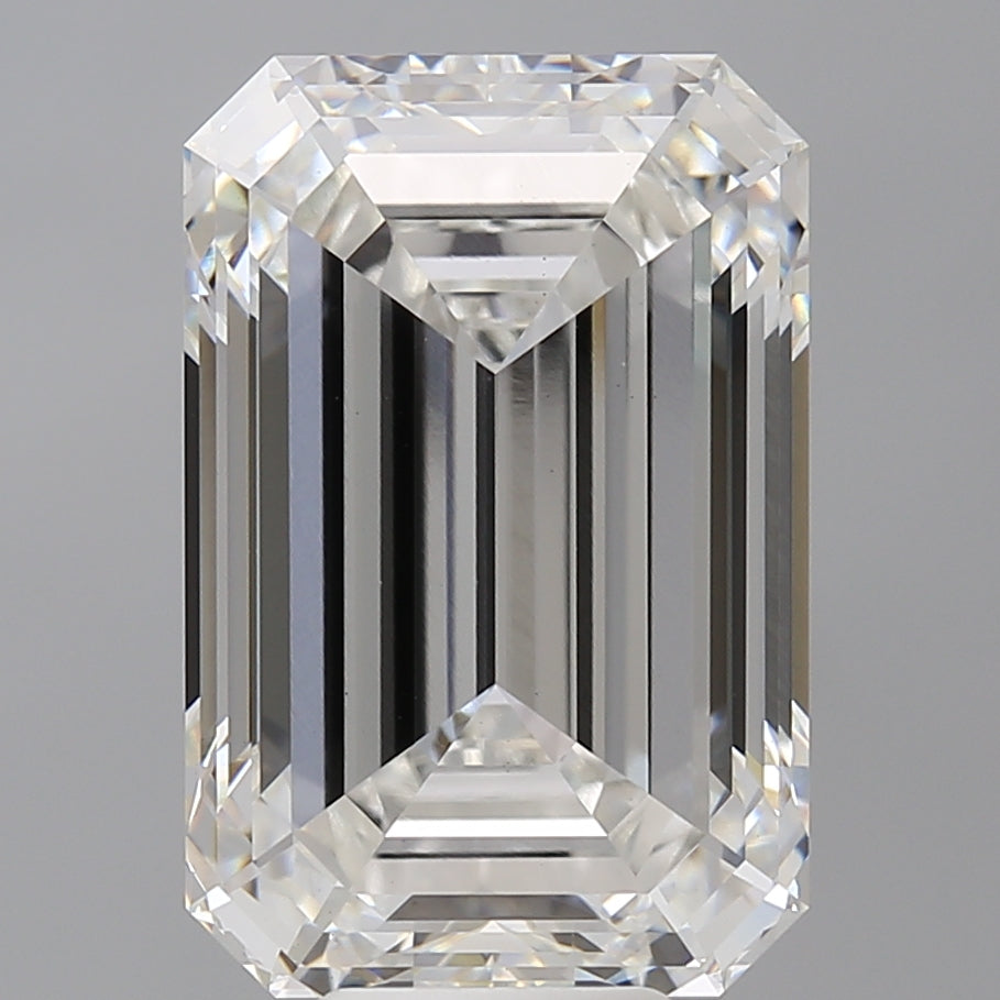 10.08 Carat Emerald Shaped, Ideal Cut, F Color, VS1 Clarity, IGI Certified Lab Grown Diamond