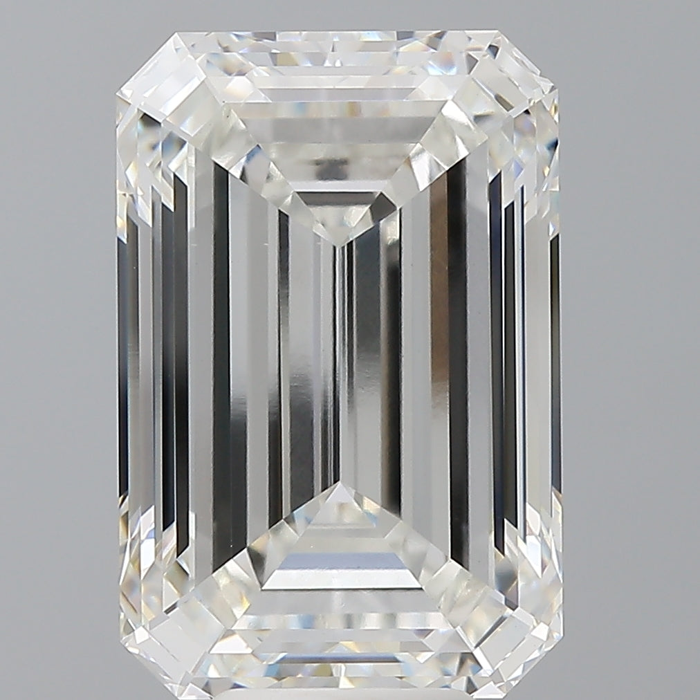 9.10 Carat Emerald Shaped, Ideal Cut, F Color, VS1 Clarity, IGI Certified Lab Grown Diamond