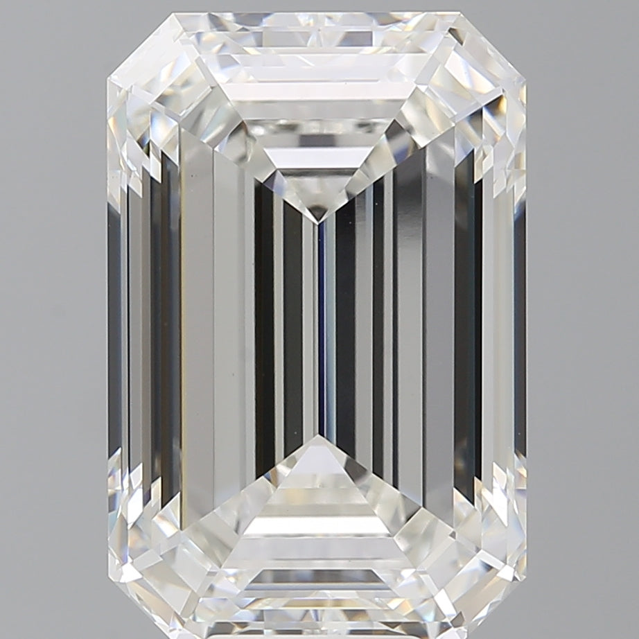 11.60 Carat Emerald Shaped, Ideal Cut, F Color, VVS2 Clarity, IGI Certified Lab Grown Diamond