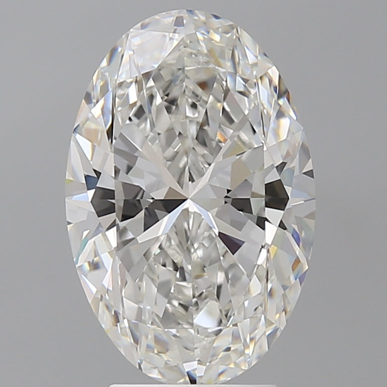 4.10 Carat Oval Shaped, Ideal Cut, F Color, VVS2 Clarity, IGI Certified Lab Grown Diamond