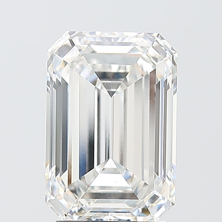 3.09 Carat Emerald Shaped, Ideal Cut, F Color, VS1 Clarity, IGI Certified Lab Grown Diamond