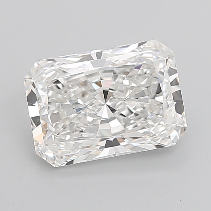 6.08 Carat Radiant Shaped, Ideal Cut, E Color, VVS2 Clarity, IGI Certified Lab Grown Diamond