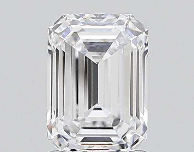1.52 Carat Emerald Shaped, Ideal Cut, D Color, VVS1 Clarity, IGI Certified Lab Grown Diamond