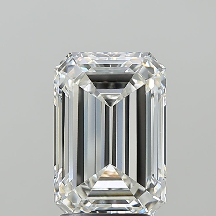 3.10 Carat Emerald Shaped, Ideal Cut, F Color, VVS2 Clarity, IGI Certified Lab Grown Diamond