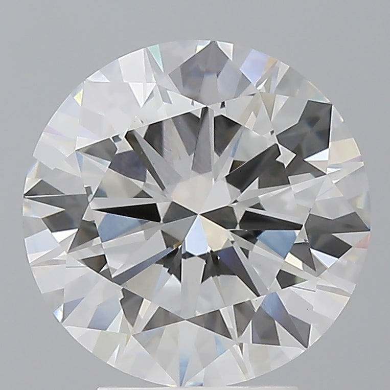 4.06 Carat Round Shaped, Excellent Cut, E Color, VVS2 Clarity, IGI Certified Lab Grown Diamond