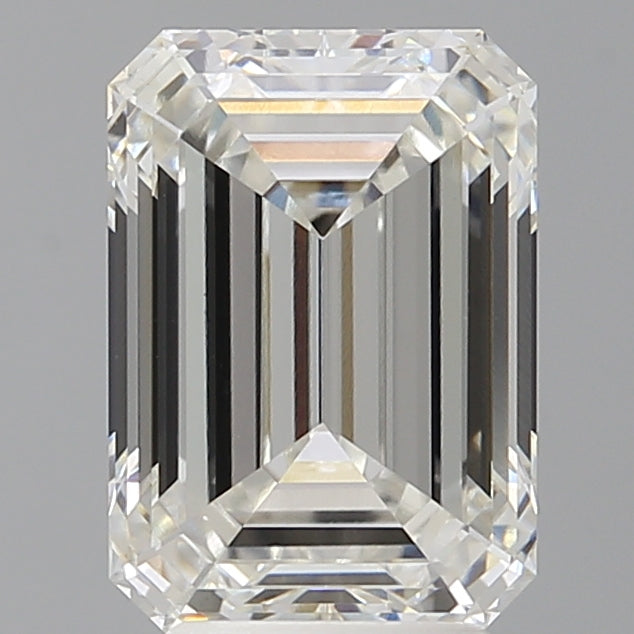 4.08 Carat Emerald Shaped, Ideal Cut, F Color, VVS2 Clarity, IGI Certified Lab Grown Diamond