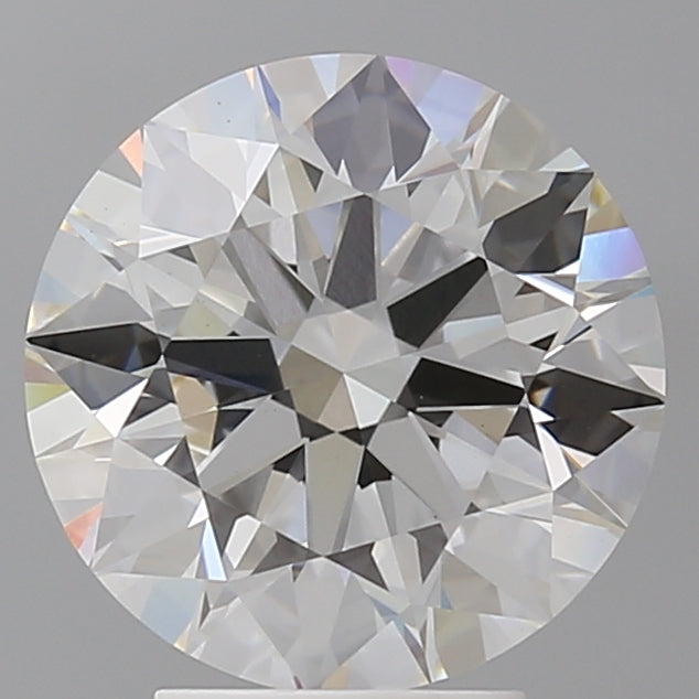 4.10 Carat Round Shaped, Ideal Cut, F Color, VVS2 Clarity, IGI Certified Lab Grown Diamond