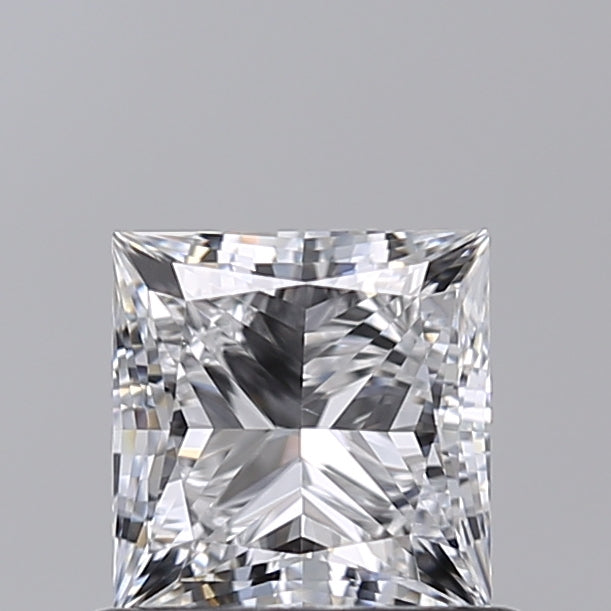 0.74 Carat Princess Shaped, Ideal Cut, D Color, VVS2 Clarity, IGI Certified Lab Grown Diamond