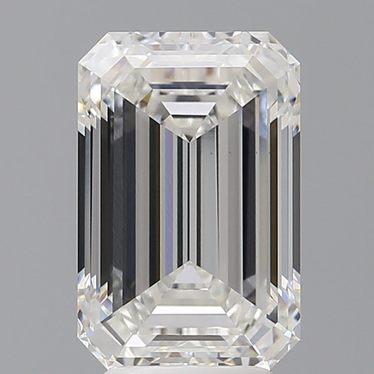 4.56 Carat Emerald Shaped, Ideal Cut, E Color, VVS2 Clarity, IGI Certified Lab Grown Diamond