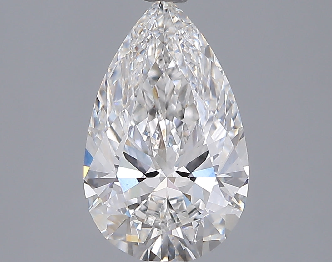 2.55 Carat Pear Shaped, Ideal Cut, E Color, VS1 Clarity, IGI Certified Lab Grown Diamond