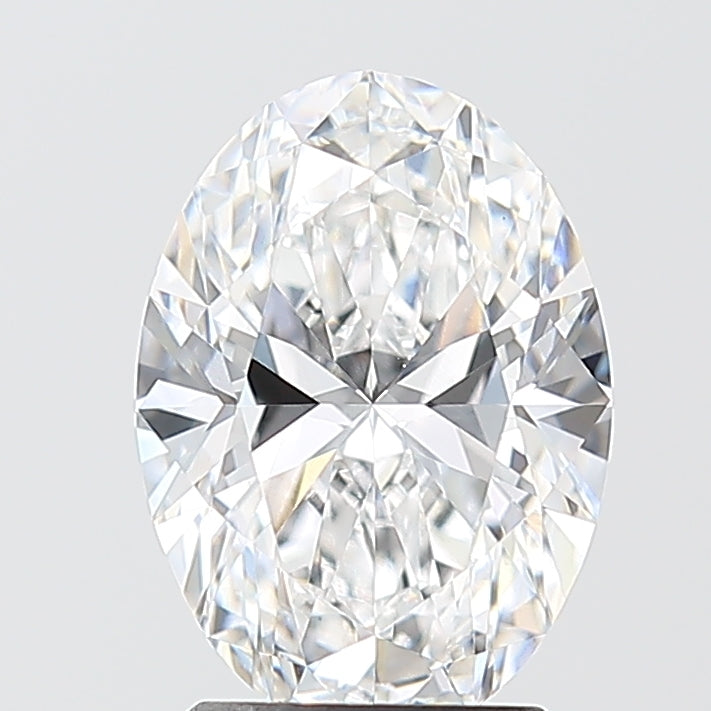 2.10 Carat Oval Shaped, Ideal Cut, D Color, VVS2 Clarity, IGI Certified Lab Grown Diamond