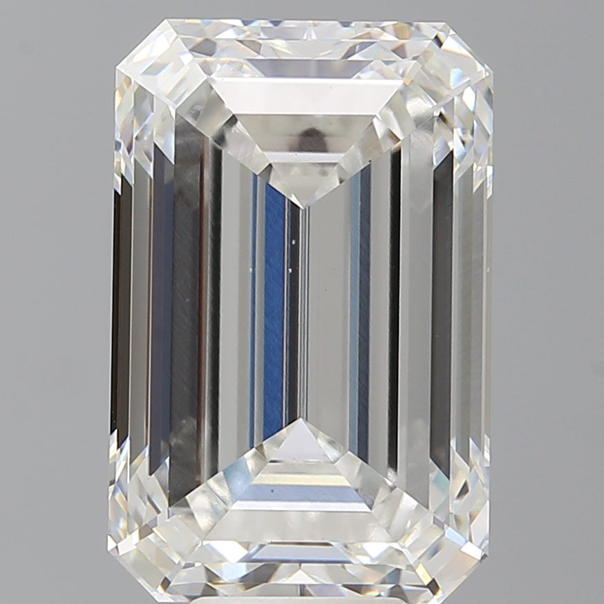 9.57 Carat Emerald Shaped, Ideal Cut, F Color, VS1 Clarity, IGI Certified Lab Grown Diamond
