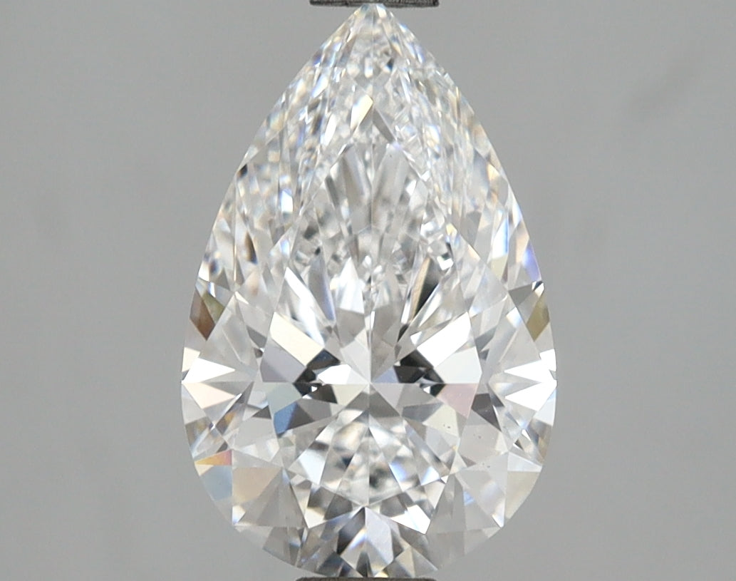 2.10 Carat Pear Shaped, Ideal Cut, D Color, VS1 Clarity, IGI Certified Lab Grown Diamond
