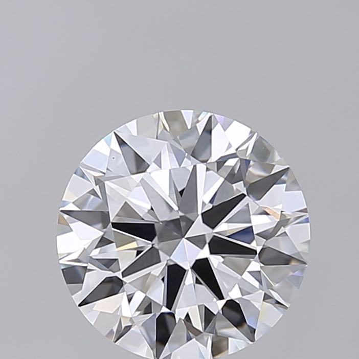 2.01 Carat Round Shaped, Ideal Cut, D Color, VVS2 Clarity, IGI Certified Lab Grown Diamond