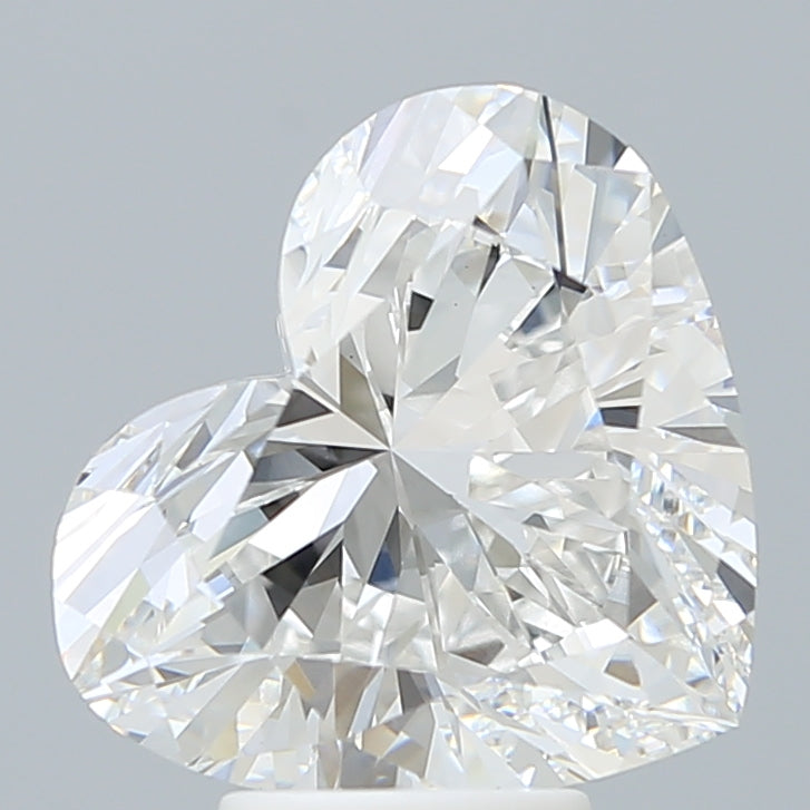 5.36 Carat Heart Shaped, Ideal Cut, E Color, VVS2 Clarity, IGI Certified Lab Grown Diamond