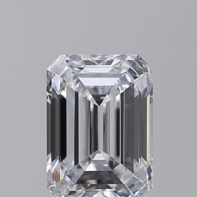 1.57 Carat Emerald Shaped, Ideal Cut, D Color, VS1 Clarity, IGI Certified Lab Grown Diamond