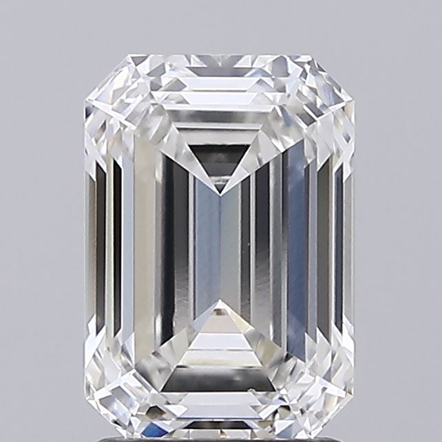 2.16 Carat Emerald Shaped, Ideal Cut, F Color, VVS2 Clarity, IGI Certified Lab Grown Diamond