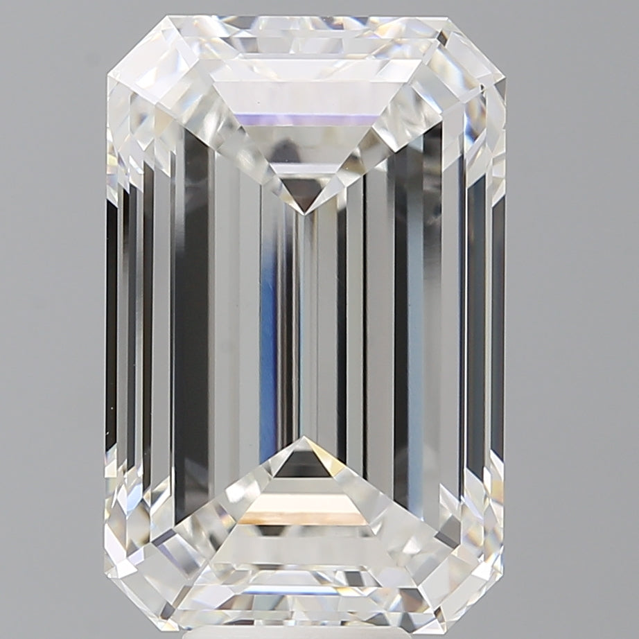 10.60 Carat Emerald Shaped, Ideal Cut, F Color, VVS2 Clarity, IGI Certified Lab Grown Diamond