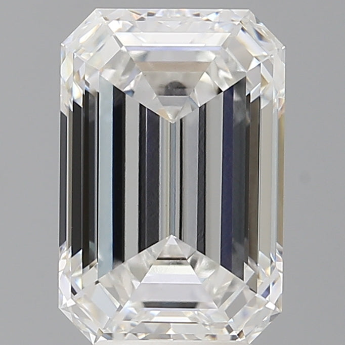 4.59 Carat Emerald Shaped, Ideal Cut, E Color, VVS2 Clarity, IGI Certified Lab Grown Diamond