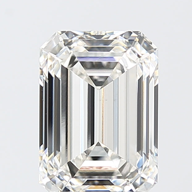 3.08 Carat Emerald Shaped, Ideal Cut, F Color, VVS2 Clarity, IGI Certified Lab Grown Diamond